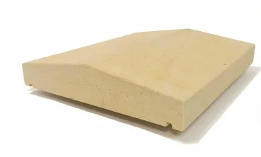 Mauerabdeckung Satteldach 100x30x4-8 cm Warthauer Sandstein grau gelb